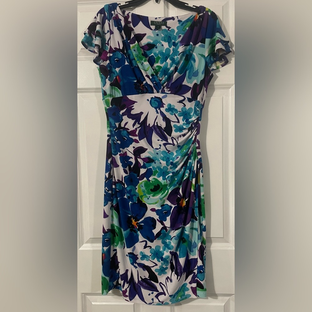Lauren Ralph Lauren faux wrap sheath dress